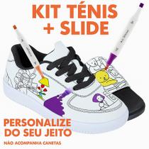 Kit Tênis + Slide com Desenho para Colorir Pintar Educativo Menino Menina - Nomad Kit Tênis + Slide com Desenho para Colorir Pintar Educativo Menino Menina - Nomad