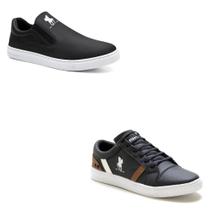 Kit Tênis Slip On Masculino Polo Plus + Sapatênis Casual