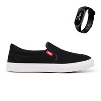 Kit Tênis Slip On Voe Palmilha Com Bolha em Gel + Relógio Digital Touch Kit Tênis Slip On Voe Palmilha Com Bolha em Gel + Relógio Digital Touch