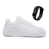 Kit Tênis Sneakers Casual Feminino e Masculino + Relógio Digital Led