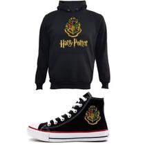 Kit Tenis Star Infantil e Adulto + Moletom do Harry Potter Hogwarts Escola da Magia