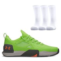 Kit Tênis Treino Unissex Tribase Cross Quiron e Pct Meias - Under Armour