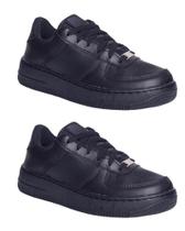 KIT Tênis Urbano Casual Confortável Dia a Dia Preto