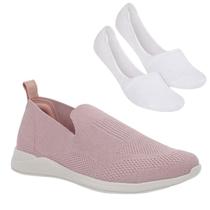 Kit Tênis Usaflex Tricot Feminino + Par De Meia Kit Tênis Usaflex Tricot Feminino + Par De Meia