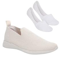 Kit Tênis Usaflex Tricot Feminino + Par De Meia Kit Tênis Usaflex Tricot Feminino + Par De Meia