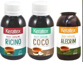 Kit Terapia Capilar Keratex Trio Nutritivo Coco, Rícino e Alecrim 60ml cada Nutrição Intensa, Brilho Extremo e Vitalidade para os Fios Kit Terapia Capilar Keratex Trio Nutritivo Coco, Rícino e Alecrim 60ml cada Nutrição Intensa, Brilho Extremo e Vitalidade para os Fios