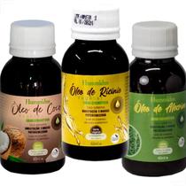 Kit Terapia Capilar Óleo de Coco + Rícino + Alecrim 60ml Kit Terapia Capilar Óleo de Coco + Rícino + Alecrim 60ml