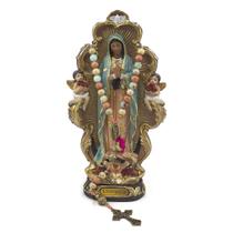 Kit Terço 8mm e Imagem Nossa Senhora de Guadalupe Importada Resina 21,5 cm Kit Terço 8mm e Imagem Nossa Senhora de Guadalupe Importada Resina 21,5 cm