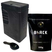 Kit Tereré 1 Erva Mate Tereré Black Erva + Porta Erva Mate Black Erva 500g Pote Erva Mate Mateira
