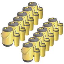 Kit Tereré 12 Garrafas Térmica Jarra Pavia 2,5L + 12 Copos Térmico 650ML Bomba Inox Unitermi Cores