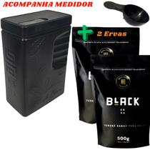 Kit Tereré 2 Ervas Mate Tereré Black Erva + Porta Erva Mate Black Erva 500g Pote Erva Mate Mateira Kit Tereré 2 Ervas Mate Tereré Black Erva + Porta Erva Mate Black Erva 500g Pote Erva Mate Mateira