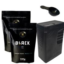 Kit Tereré 2 Ervas Mate Tereré Black Erva + Porta Erva Mate Black Erva 500g Pote Erva Mate Mateira Kit Tereré 2 Ervas Mate Tereré Black Erva + Porta Erva Mate Black Erva 500g Pote Erva Mate Mateira