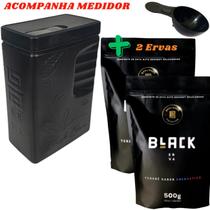 Kit Tereré 2 Ervas Mate Tereré Black Erva + Porta Erva Mate Black Erva 500g Pote Erva Mate Mateira Kit Tereré 2 Ervas Mate Tereré Black Erva + Porta Erva Mate Black Erva 500g Pote Erva Mate Mateira
