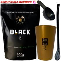 Kit Tereré Black Erva Mate 500g Copo Caldereta Dourado Bomba Clássica Preta Escolha o sabor Kit Tereré Black Erva Mate 500g Copo Caldereta Dourado Bomba Clássica Preta Escolha o sabor