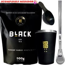 Kit Tereré Black Erva Mate 500g + Copo de Alumínio Térmico + Bomba Inox + Acompanha colher medidora Kit Tereré Black Erva Mate 500g + Copo de Alumínio Térmico + Bomba Inox + Acompanha colher medidora