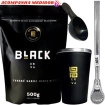 Kit Tereré Black Erva Mate 500g + Copo de Alumínio Térmico + Bomba Inox + Acompanha colher medidora Kit Tereré Black Erva Mate 500g + Copo de Alumínio Térmico + Bomba Inox + Acompanha colher medidora