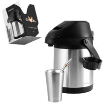 Kit Terere Chacal Bomba Cuia 200ml Garrafa Térmica 2,5L Inox - Lançamento Kit Terere Chacal Bomba Cuia 200ml Garrafa Térmica 2,5L Inox - Lançamento