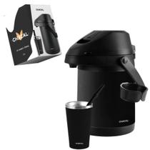 Kit Terere Chacal Bomba Cuia 200ml Garrafa Térmica 2,5L Preto - Lançamento Kit Terere Chacal Bomba Cuia 200ml Garrafa Térmica 2,5L Preto - Lançamento