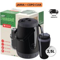 Kit Terere completo Copo Térmico 650mL Garrafa Térmica jarra Pavia 2,5 litros com bomba de inox