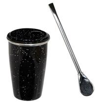 Kit Tereré: Copo Térmico e Bomba Metal Preto- Gastrobel Kit Tereré: Copo Térmico e Bomba Metal Preto- Gastrobel