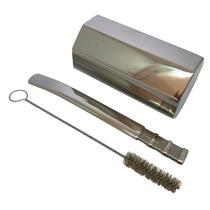 Kit tereré cuia copo octogonal 300ml + bomba tela clássica 18cm + escova