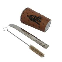 Kit tereré cuia copo redondo alumínio revestido de couro modelo avestruz 200ml + bomba tela premium 18cm prata + escova Kit tereré cuia copo redondo alumínio revestido de couro modelo avestruz 200ml + bomba tela premium 18cm prata + escova