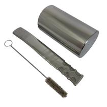 Kit tereré cuia copo redondo liso 300ml + bomba tela super premium extra larga 20cm + escova higiênica