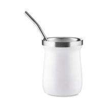 Kit Tereré Cuia Térmica 250ML com Bomba Inox Mantém Gelado para Uso Diário Branco Kit Tereré Cuia Térmica 250ML com Bomba Inox Mantém Gelado para Uso Diário Branco