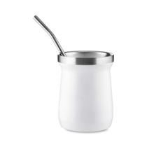 Kit Tereré Cuia Térmica Branca 250ml e Bomba Inox Mantém Gelado Kit Tereré Cuia Térmica Branca 250ml e Bomba Inox Mantém Gelado