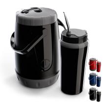 Kit Tererê Garrafa 2,5 L Copo Térmico 650 ml Bomba Inox