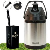 Kit Tereré Garrafa Inox Black Erva 2,5L Cuia Bomba Com Mola Kit Tereré Garrafa Inox Black Erva 2,5L Cuia Bomba Com Mola