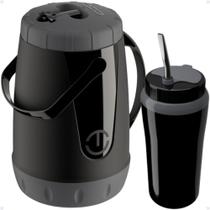 Kit Tereré Garrafa Jarra Pavia + Copo Cuia Térmico Com Bomba Inox Unitermi