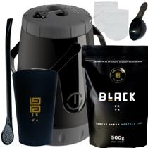Kit Tereré Garrafa Lisa Black Erva Mate 500 G Copo Caldereta Acrílico Preto Bomba Preta Filtro Scoop Kit Tereré Garrafa Lisa Black Erva Mate 500 G Copo Caldereta Acrílico Preto Bomba Preta Filtro Scoop