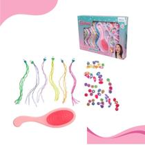 Kit tererê infantil com mechas e trança coloridas