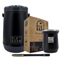 Kit Tereré Old Barn Completo Preto Garrafa 2,5L Cuia