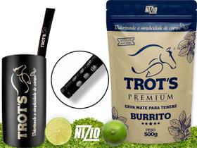Kit Terere Preto Copo Redondo Bomba Mola Interna + Burrito - TROTS