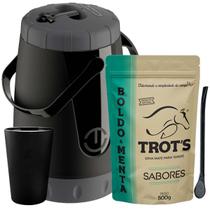 Kit Tereré Trot's Garrafa Cuia Bomba E Erva Menta E Boldo