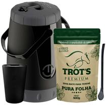 Kit Tereré Trot's Garrafa Cuia Bomba E Erva Pura Folha