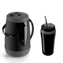 Kit Tererê Unitermi 2,5L Copo Térmico 650ml com Bomba Inox Praticidade e conservação térmica