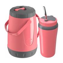 Kit Tererê Unitermi 2,5L Copo Térmico 650ml com Bomba Inox Praticidade e conservação térmica