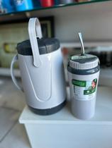Kit tererê Unitermi MARFIM garrafa térmica 2,5l + Copo térmico com bomba 650ml