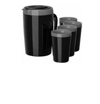 Kit Térmico Caribe Jarra 2L com 4 Copos Diversas Cores