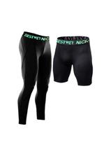 KIT Térmico Compressão UV Calça e Short Treino Academia exercício funcional Performance Musculação