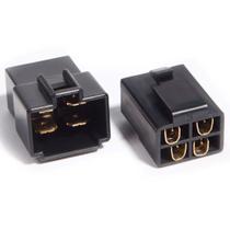Kit Terminal Conector 4 Vias Com Trava Pacote C/ 10 Kits