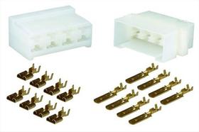 Kit Terminal Conector Tomada 8 Vias Branco - Kit 10 Jogos