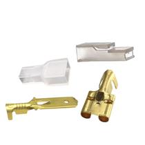 Kit Terminal Encaixe Fêmea E Macho 6,3mm Capas Para Fios Cabos Até 4mm 100 Unidade Cada Kit Terminal Encaixe Fêmea E Macho 6,3mm Capas Para Fios Cabos Até 4mm 100 Unidade Cada