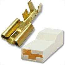 Kit terminal fêmea 9,7mm + capa luva pvc para conexão elétrica e automotiva pacote c100 un de cada Kit terminal fêmea 9,7mm + capa luva pvc para conexão elétrica e automotiva pacote c100 un de cada