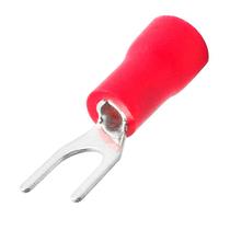 Kit Terminal Forquilha Garfo Pré-Isolado 0,5 a 1,5mm Vermelho 1000 Peças