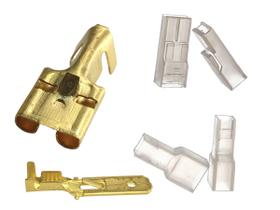 Kit Terminas 6,3mm Encaixe Femea Marilia E espada Macho com Capas Isolantes Instalaçao