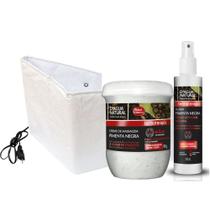 Kit termoativo creme e fluido pimenta negra cinta termica 110v Kit termoativo creme e fluido pimenta negra cinta termica 110v